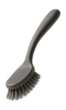 Ergonomic long-handled scrub brush ideal for cleaning residential bathtub surfaces.