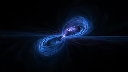 A mesmerizing fractal rendering, showing a vibrant blue spiral with a central point, set on a dark backdrop - Powered by Adobe