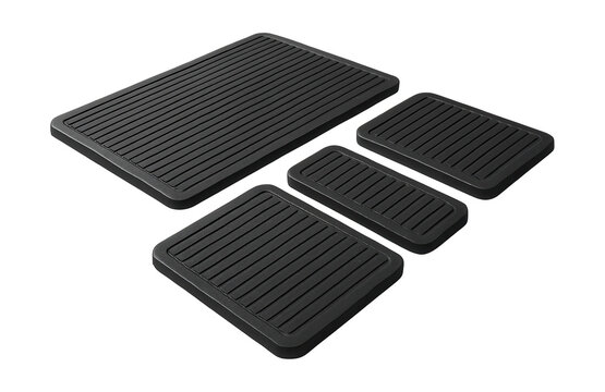 Durable rubber floor mats ideal for small workshop environments.