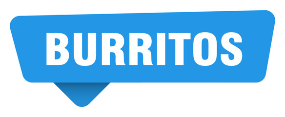 burritos sticker. burritos blue sign isolated on transpatent background