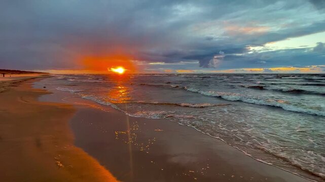 baltic sea beach summer waves jurmala latvia