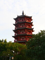 chinese temple in the city