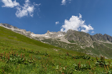 Beautiful alpine landscape in the Lauzière massif, Savoie , France 