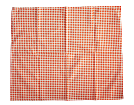 Orange checkerboard pattern of placemat cloth for  background.Perfect for food and drink menu