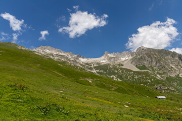 Beautiful alpine landscape in the Lauzière massif, Savoie , France 