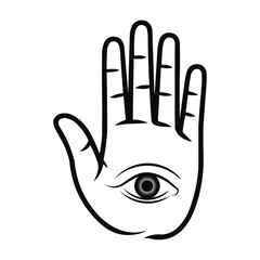 Braille Day vector of an eye and hand