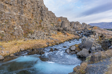 Where continents drift apart and Iceland’s raw beauty comes to life—Þingvellir National Park in all its timeless serenity.