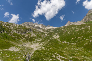 Beautiful alpine landscape in the Lauzière massif, Savoie , France 