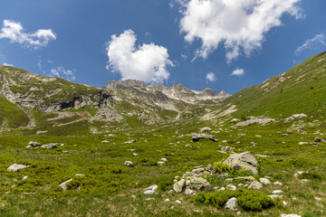 Beautiful alpine landscape in the Lauzière massif, Savoie , France 