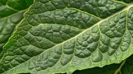 weakness. A macro photograph of a young leaf with intricate, damaged vein patterns, symbolizing hidden vulnerability. gardening catalogs.