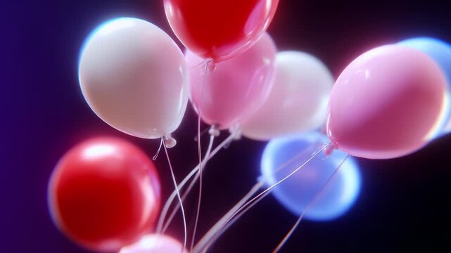 A Colorful Collection of Airborne Balloons Floating Against a Majestic Background, Exuding Joy and Celebration, Perfect for Enhancing Festive Moods and Capturing the Essence of Happy Gatherings and