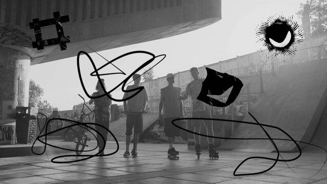 Abstract Fast Scribble Elements 01-05