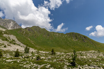 Mountain view in the Lauzière massif ,  alpine mountain range in Savoie, France 