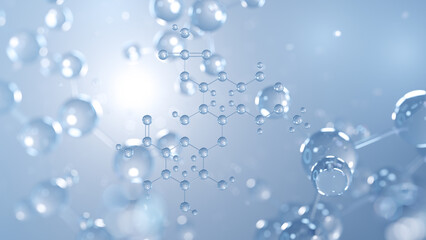 chondroitin sulfate molecular structure 3d, anti-inflammatory agent structural chemical formula view from a microscope