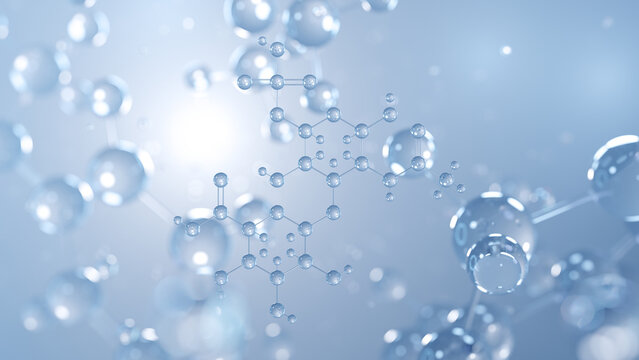 chondroitin sulfate molecular structure 3d, anti-inflammatory agent structural chemical formula view from a microscope