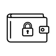 Secure digital wallet with padlock icon