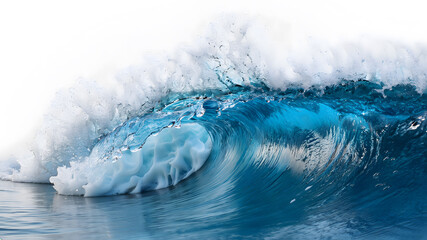 Clear seawater and foamy crest in action