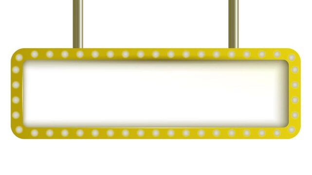 light bulb frame,  retro billboard display box with neon light bulbs	

