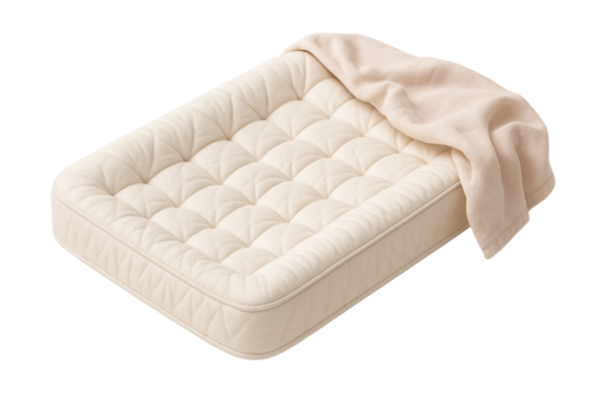 Cotton changing table pad with removable cover for easy washing at home.