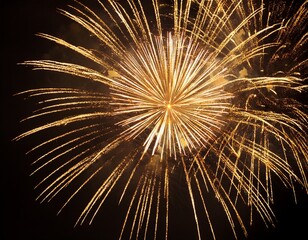 Obraz premium Colorful Fireworks Background with Bright Sparks, Explosive Light Effects, Festive Celebration Glow, Night Sky Party Illustration, Holiday Festival Firework Display