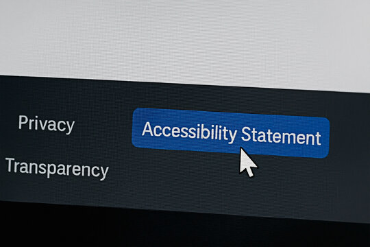 Accessibility statement concept for digital platform users.