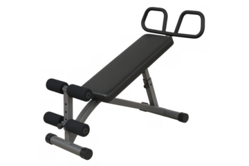 Decline ab sit-up bench for home gym workout with adjustable position, fitness equipment concept