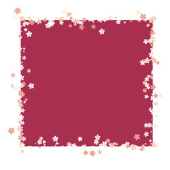 square shape element sakura flower valentine christmas wedding theme japan banner graphic card