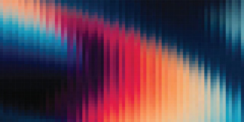 Abstract Colorful Pixelated Background Design for Digital Art or Creative Design, Displaying a Striking Combination of Blues, Reds, and Oranges
