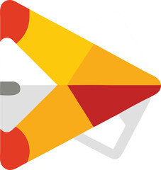 Obraz premium Abstract geometric design with vibrant color accents