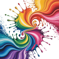Abstract colorful rainbow swirl vector illustration design pattern backdrop