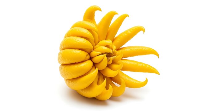 Buddha's Hand Citron Fruit Isolated on White Background