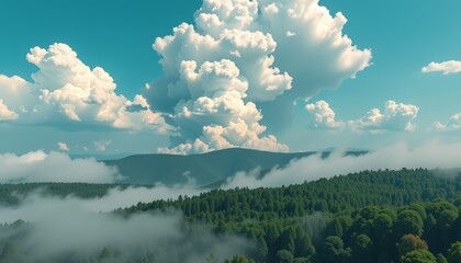 Majestic Mountain Landscape Under Low