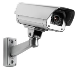 Security camera isolated on white background PNG transparent clipart.