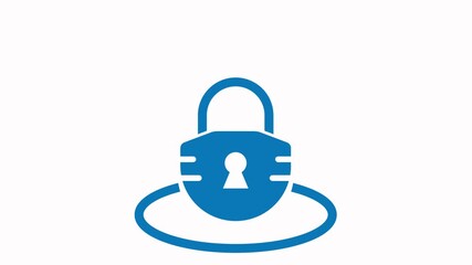 padlock  icon animation simple flat
