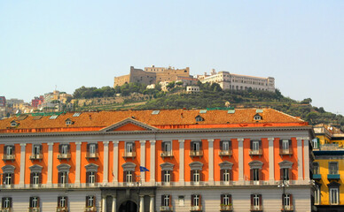 View of the Prefecture building in Naples, Campania, Italy