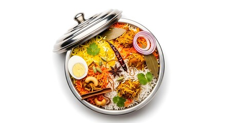 Delicious Chicken Biryani Served in a Traditional Pot