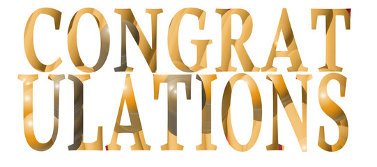 Golden-colored text spells out 