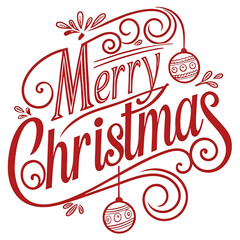 Merry Christmas letter text design png illustration vector greetings celebration 