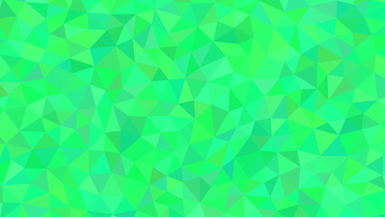 Abstract geometric background with a mosaic of bright green triangles creating a textured and visually interesting pattern design element