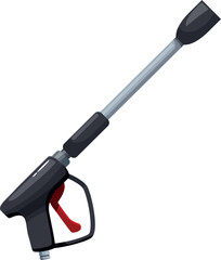 Cleaning gun with long metal extension wand allows for easy reach and efficient cleaning