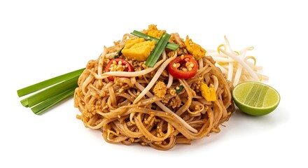 Delicious Pad Thai Noodles with Fresh Ingredients