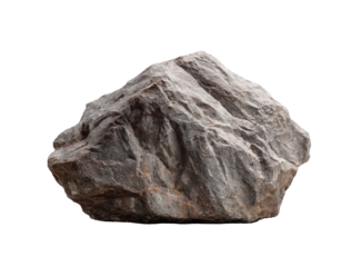 A close-up of a gray, textured rock against a black background, showcasing its natural details