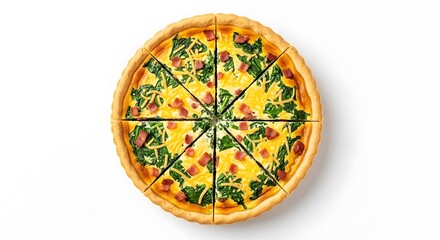 Delicious Spinach and Bacon Quiche Slice