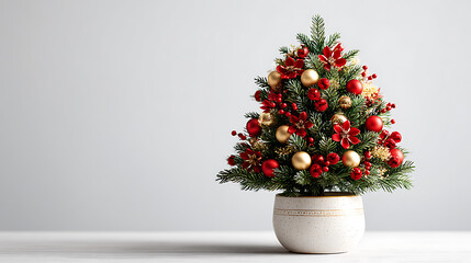 christmas tree with gifts and decorations