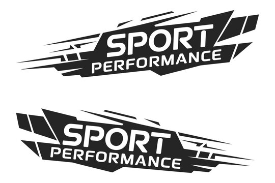abstract sport racing stripes graphic for car side decal design vector, showcasing sharp geometric shapes, flowing speed accents, and aggressive styling for professional motorsport-inspired vehicle cu