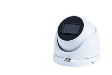 CCTV camera design isolated on a transparent background for security applications