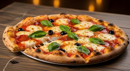 Lasagna with Basil on Plate