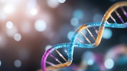Colorful dna double helix structure representing genetics biology and scientific research innovation - Powered by Adobe