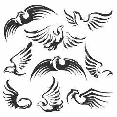 Eagle Icon Collection Vector.eps