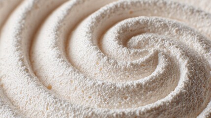 A simple close-up focusing on the top swirl of mousse, fine texture emphasized